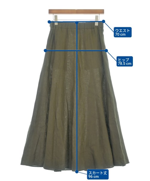 UNITED ARROWS（ユナイテッドアローズ）ロング・マキシ丈スカート カーキ サイズ:40(M位) レディース/2200611100016