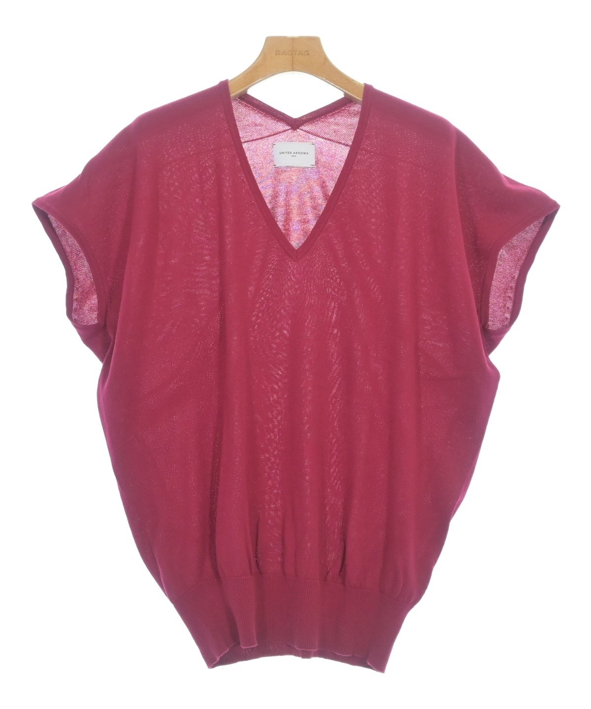 UNITED ARROWS ピンク ノースリーブベスト UNITED ARROWS（ユナイテッドアローズ）ベスト/ノースリーブ ピンク