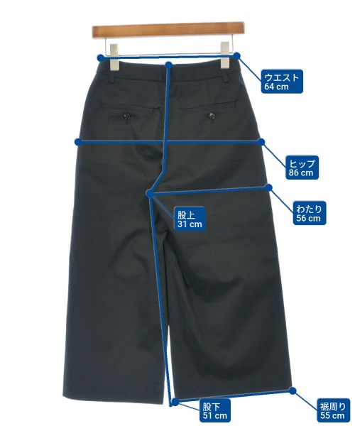 UNITED ARROWS（ユナイテッドアローズ）クロップドパンツ 黒 サイズ:36(S位) レディース/2200616525012