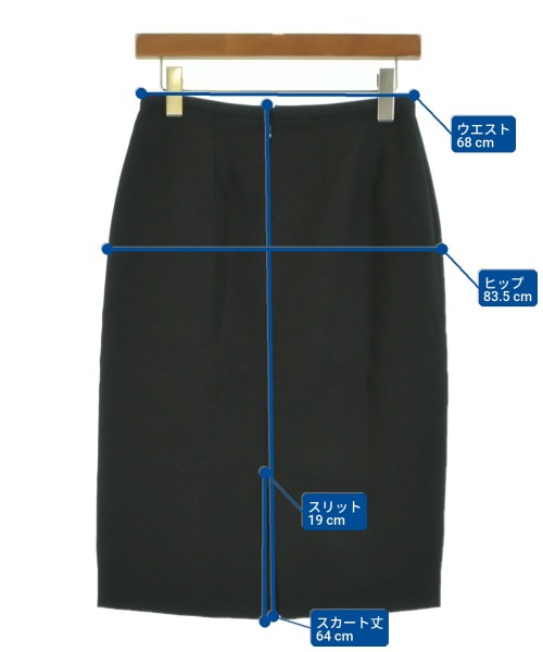 UNITED ARROWS（ユナイテッドアローズ）ひざ丈スカート 黒 サイズ:38(M位) レディース/2200617489085