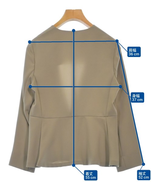 UNITED ARROWS（ユナイテッドアローズ）ノーカラージャケット ベージュ サイズ:34(XS位) レディース/2200613992039