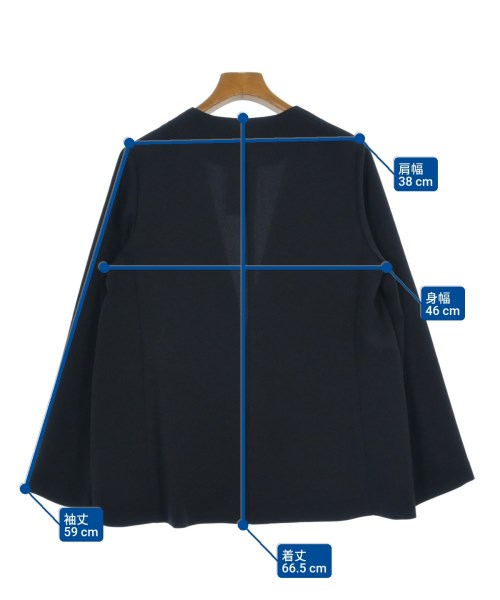 UNITED ARROWS（ユナイテッドアローズ）ノーカラージャケット 紺 サイズ:38(M位) レディース/2200615123165