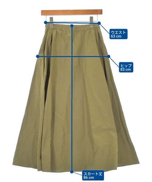 UNITED ARROWS（ユナイテッドアローズ）ロング・マキシ丈スカート カーキ サイズ:36(S位) レディース/2200607853056
