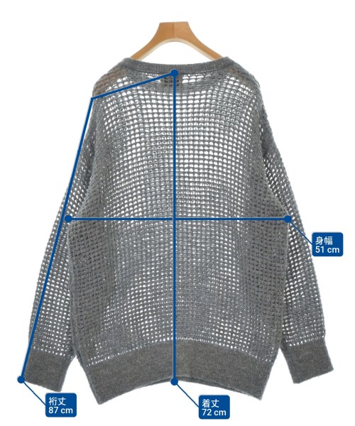 UNITED ARROWS（ユナイテッドアローズ）ニット・セーター グレー サイズ:F レディース/2200669742046