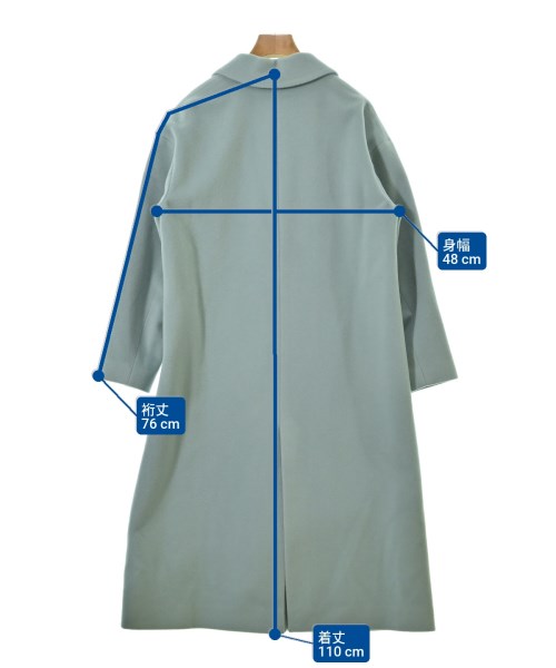 UNITED ARROWS（ユナイテッドアローズ）チェスターコート 青 サイズ:36(S位) レディース/2200677095011