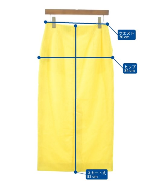 UNITED ARROWS（ユナイテッドアローズ）ひざ丈スカート 黄 サイズ:40(M位) レディース/2200677262031
