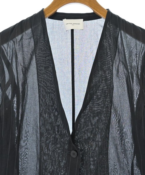 UNITED ARROWS（ユナイテッドアローズ）ノーカラージャケット 黒 サイズ:36(S位) レディース/2200674726161