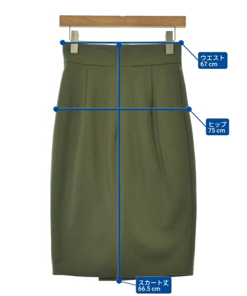 UNITED ARROWS（ユナイテッドアローズ）ひざ丈スカート カーキ サイズ:36(S位) レディース/2200675624053