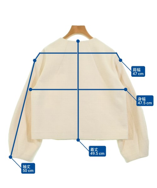 UNITED ARROWS（ユナイテッドアローズ）ノーカラージャケット 白 サイズ:36(S位) レディース/2200673782045