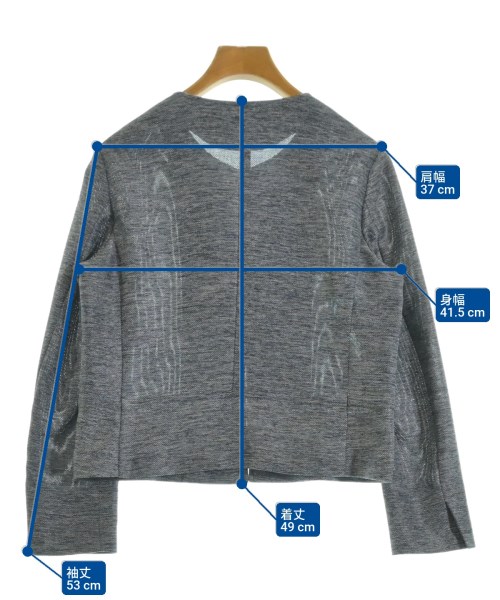 UNITED ARROWS（ユナイテッドアローズ）ノーカラージャケット 青 サイズ:38(M位) レディース/2200675593014