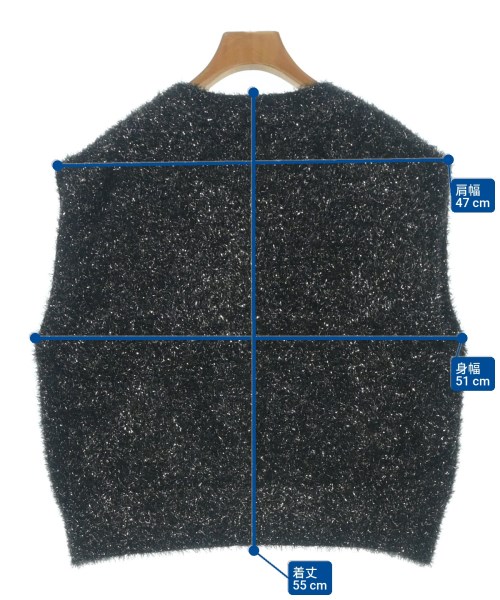 UNITED ARROWS（ユナイテッドアローズ）ベスト 黒 サイズ:F レディース/2200691087153