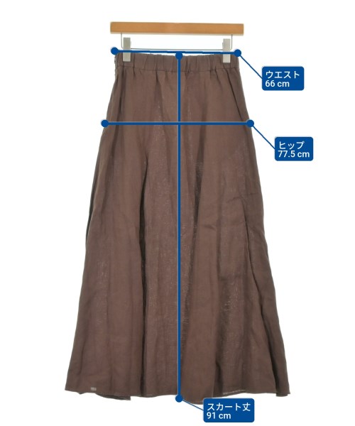 UNITED ARROWS（ユナイテッドアローズ）ロング・マキシ丈スカート 茶 サイズ:38(M位) レディース/2200696138010
