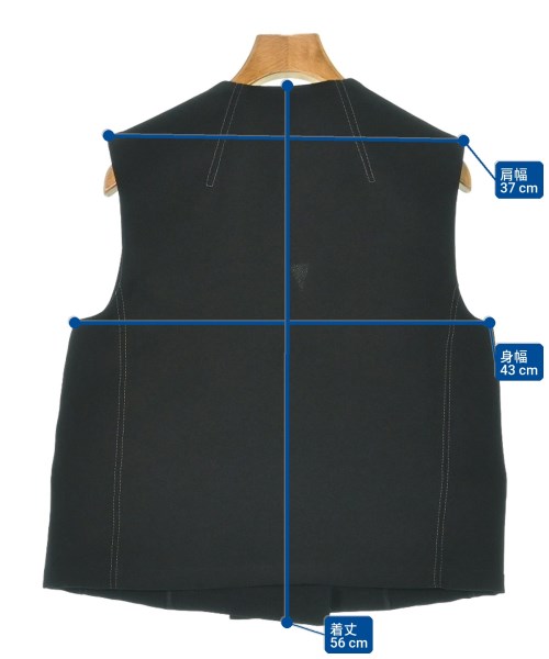 UNITED ARROWS（ユナイテッドアローズ）ベスト 黒 サイズ:-(L位) レディース/2200697393012