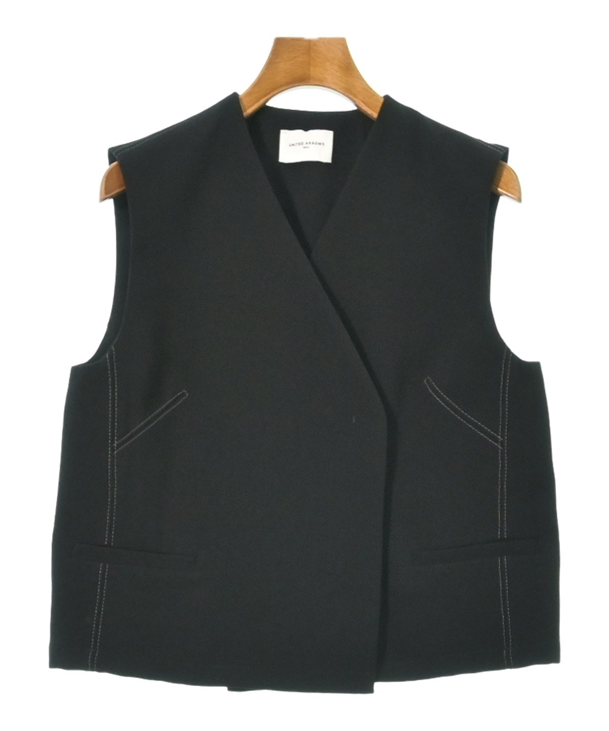 りご様　ユナイテッドアローズ　ベスト UNITED ARROWS（ユナイテッドアローズ）ベスト 黒 サイズ:-(L位