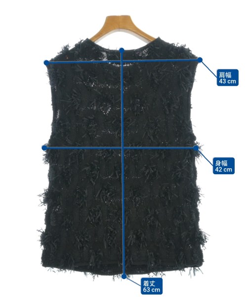UNITED ARROWS（ユナイテッドアローズ）ベスト 黒 サイズ:-(M位) レディース/2200699513012
