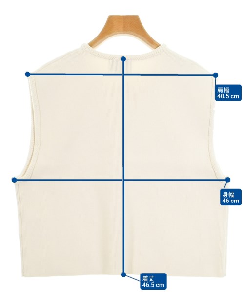 UNITED ARROWS（ユナイテッドアローズ）ベスト/ノースリーブ 白 サイズ:-(L位) レディース/2200647339053