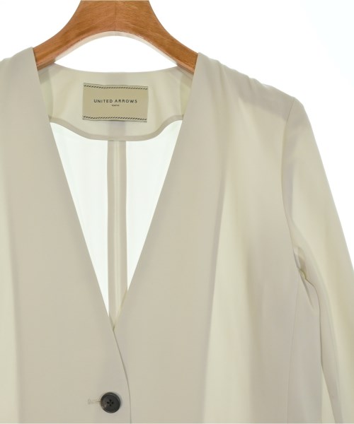 UNITED ARROWS（ユナイテッドアローズ）ノーカラージャケット 白 サイズ:38(M位) レディース/2200654737088