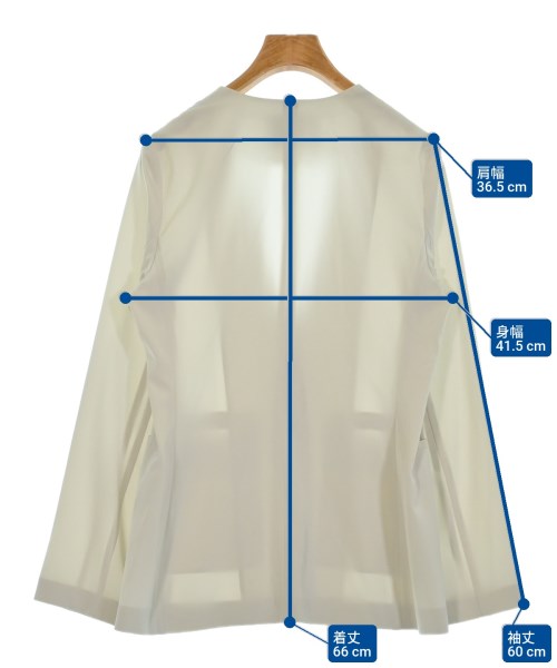 UNITED ARROWS（ユナイテッドアローズ）ノーカラージャケット 白 サイズ:38(M位) レディース/2200654737088