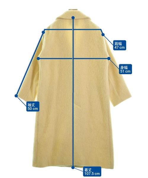 UNITED ARROWS（ユナイテッドアローズ）チェスターコート 黄 サイズ:34(XS位) レディース/2200658456015