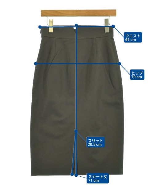 UNITED ARROWS（ユナイテッドアローズ）ひざ丈スカート 茶 サイズ:38(M位) レディース/2200710504029