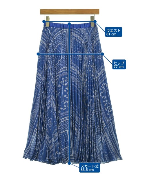 UNITED ARROWS（ユナイテッドアローズ）ロング・マキシ丈スカート 青 サイズ:36(S位) レディース/2200709554141