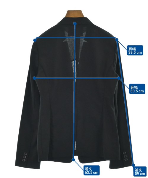 UNITED ARROWS（ユナイテッドアローズ）ノーカラージャケット 黒 サイズ:40(M位) レディース/2200714002101