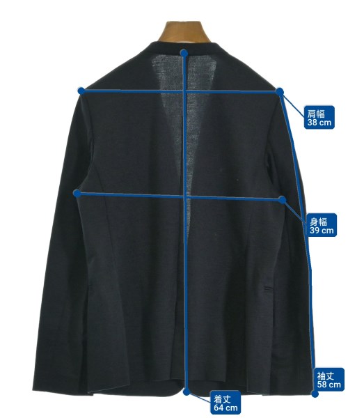 UNITED ARROWS（ユナイテッドアローズ）ノーカラージャケット 紺 サイズ:40(M位) レディース/2200714159027