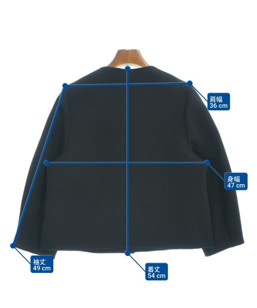 UNITED ARROWS（ユナイテッドアローズ）ノーカラージャケット 黒 サイズ:36(S位) レディース/2200714412047
