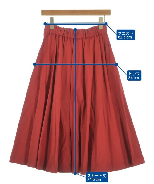 UNITED ARROWS（ユナイテッドアローズ）ロング・マキシ丈スカート 赤 サイズ:38(M位) レディース/2200648114079
