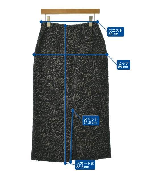 UNITED ARROWS（ユナイテッドアローズ）ロング・マキシ丈スカート 黒 サイズ:38(M位) レディース/2200642643056