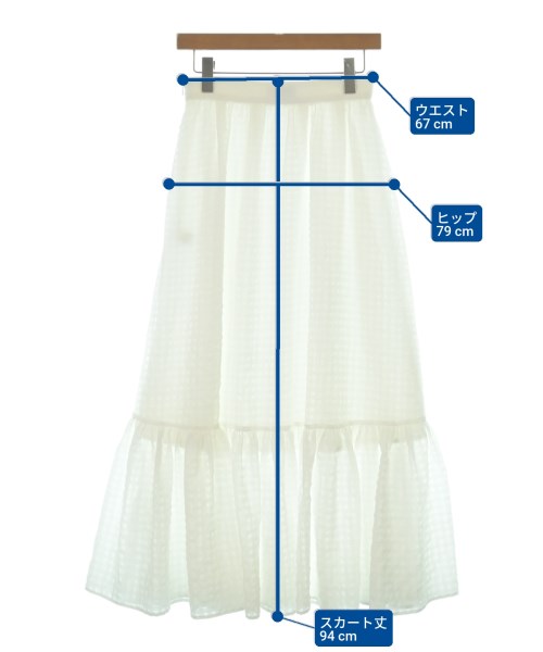 UNITED ARROWS（ユナイテッドアローズ）ロング・マキシ丈スカート 白 サイズ:38(M位) レディース/2200646444055