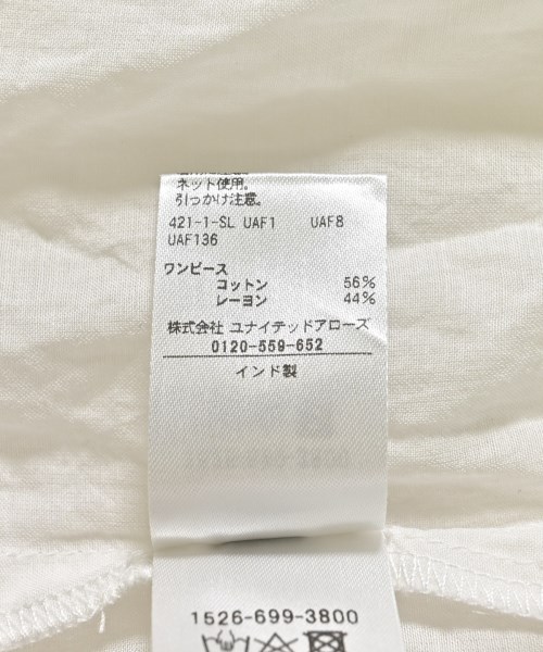 UNITED ARROWS（ユナイテッドアローズ）ワンピース 白 サイズ:38(M位) レディース/2200701012021