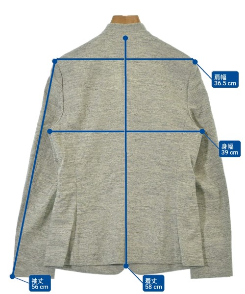 UNITED ARROWS（ユナイテッドアローズ）ノーカラージャケット グレー サイズ:36(S位) レディース/2200701083021