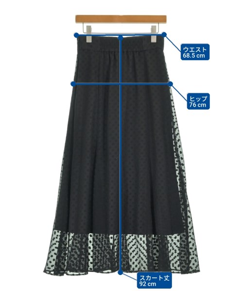 UNITED ARROWS（ユナイテッドアローズ）ロング・マキシ丈スカート 黒 サイズ:38(M位) レディース/2200702663192