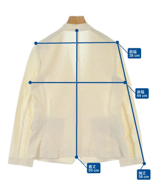 UNITED ARROWS（ユナイテッドアローズ）ノーカラージャケット 白 サイズ:40(M位) レディース/2200707197012