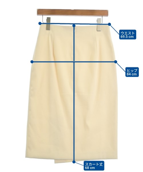 UNITED ARROWS（ユナイテッドアローズ）ひざ丈スカート 白 サイズ:40(M位) レディース/2200707197173