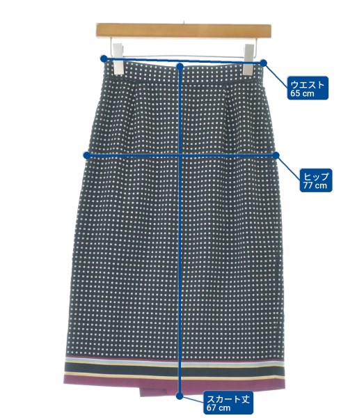 UNITED ARROWS（ユナイテッドアローズ）ひざ丈スカート 紺 サイズ:36(S位) レディース/2200707423036