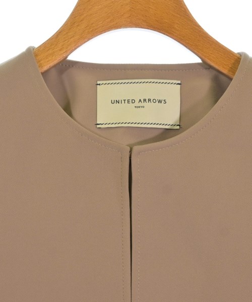 UNITED ARROWS（ユナイテッドアローズ）ノーカラージャケット 茶 サイズ:38(M位) レディース/2200704170193