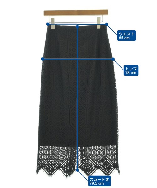 UNITED ARROWS（ユナイテッドアローズ）ロング・マキシ丈スカート 黒 サイズ:38(M位) レディース/2200706658224