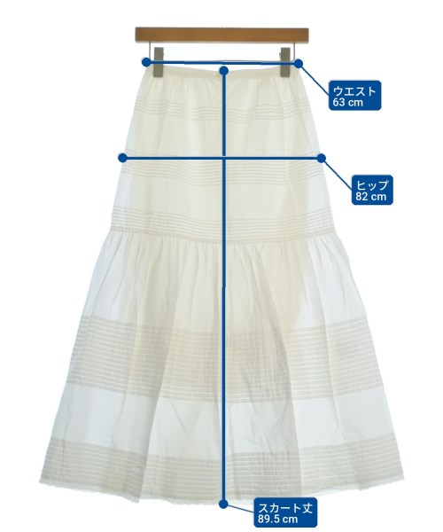 UNITED ARROWS（ユナイテッドアローズ）ロング・マキシ丈スカート 白 サイズ:34(XS位) レディース/2200707600093