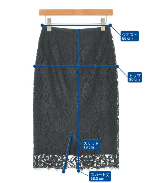 UNITED ARROWS（ユナイテッドアローズ）ひざ丈スカート 黒 サイズ:38(M位) レディース/2200663138029