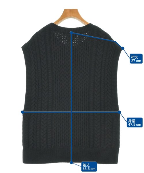 UNITED ARROWS（ユナイテッドアローズ）ベスト 黒 サイズ:-(M位) レディース/2200663686056