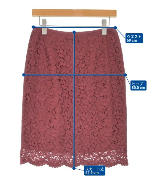 UNITED ARROWS（ユナイテッドアローズ）ひざ丈スカート 赤 サイズ:40(M位) レディース/2200665375026