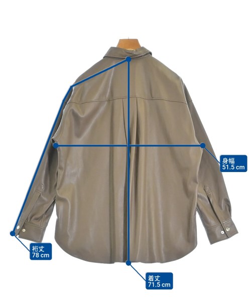 UNITED ARROWS（ユナイテッドアローズ）カジュアルシャツ 茶 サイズ:38(M位) レディース/2200668979115