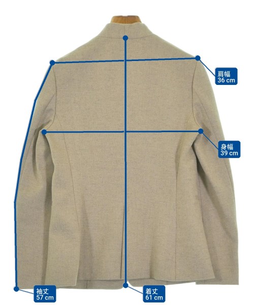 UNITED ARROWS（ユナイテッドアローズ）ノーカラージャケット 茶 サイズ:34(XS位) レディース/2200669714043