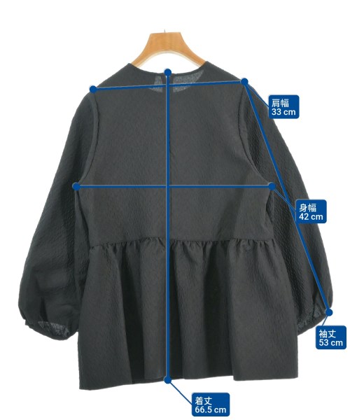 UNITED ARROWS（ユナイテッドアローズ）ブラウス 黒 サイズ:38(M位) レディース/2200666464118