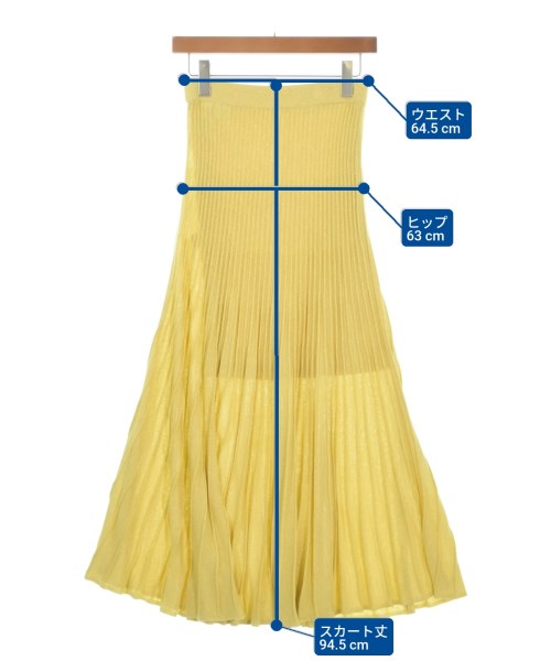 UNITED ARROWS（ユナイテッドアローズ）ロング・マキシ丈スカート 黄 サイズ:36(S位) レディース/2200668150033