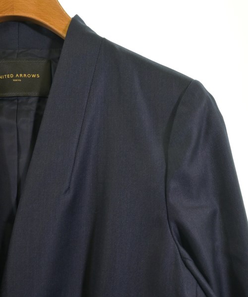 UNITED ARROWS（ユナイテッドアローズ）ノーカラージャケット 紺 サイズ:36(S位) レディース/2200725639013
