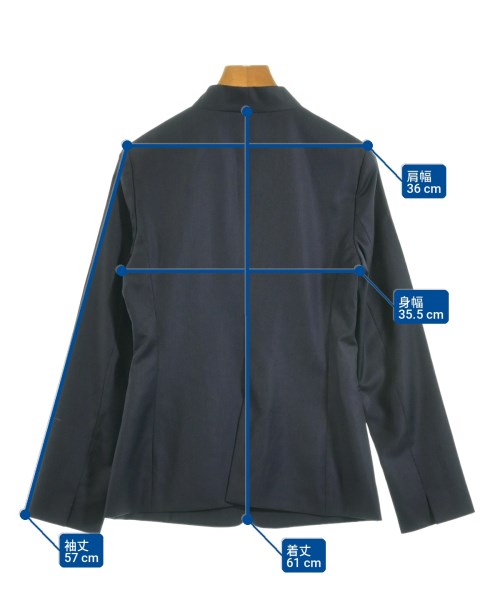 UNITED ARROWS（ユナイテッドアローズ）ノーカラージャケット 紺 サイズ:36(S位) レディース/2200725639013