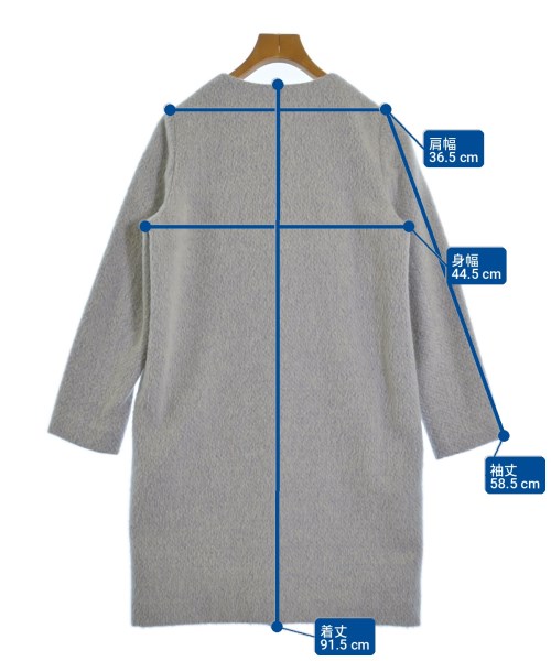 UNITED ARROWS（ユナイテッドアローズ）コート グレー サイズ:38(M位) レディース/2200729397087